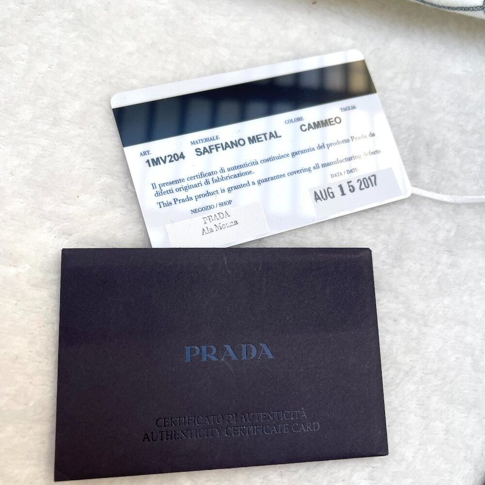 Prada Saffiano Leather Trifold Compact Wallet 1MV204 - Picture 7 of 10